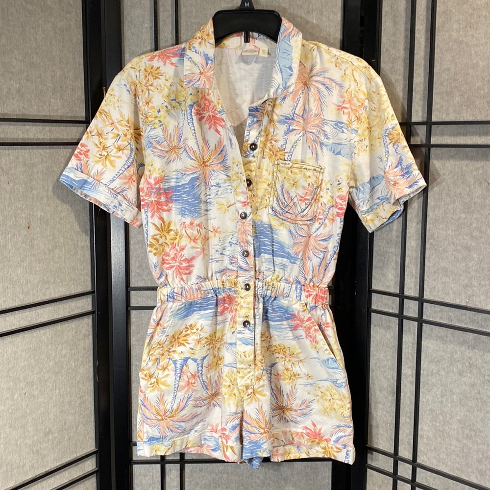 Billabong cotton romper- summer vibing size small! POCKETS!! vintage feel🥰